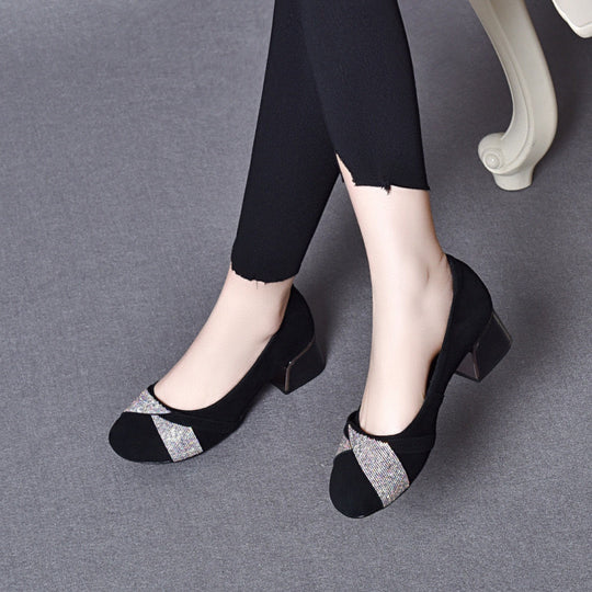 Damen Ballerinas mit funkelndem Dekor und komfortablem Fußbett EB
