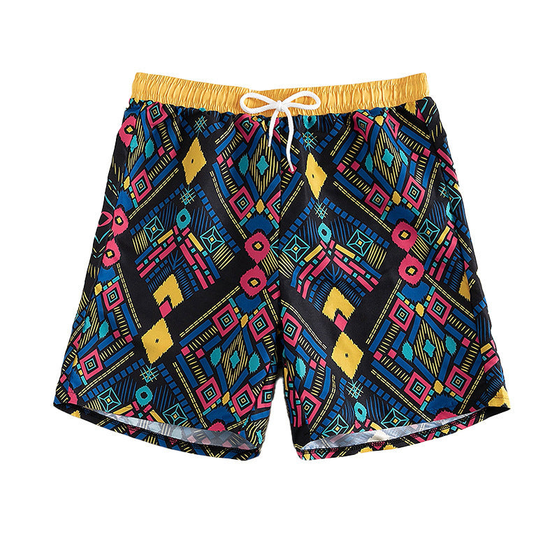 Damen Badeshorts mit auffälligem geometrischen Muster EB