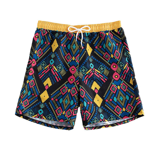 Damen Badeshorts mit auffälligem geometrischen Muster EB