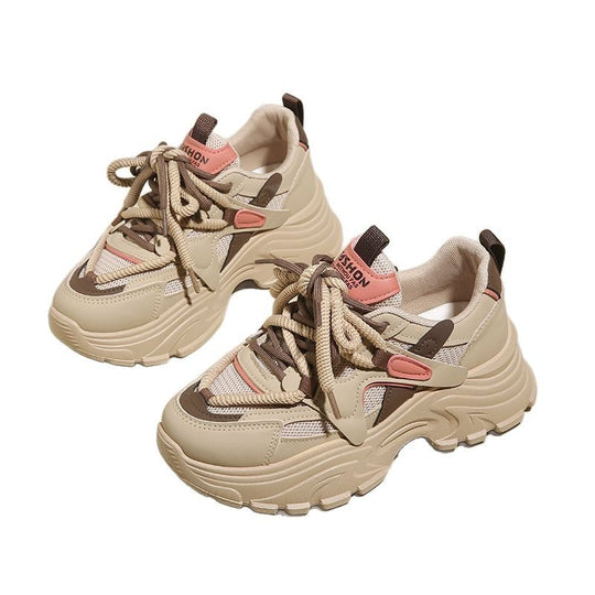 Damen Sportliche Chunky Sneaker mit atmungsaktivem Mesh und weicher Sohle EB