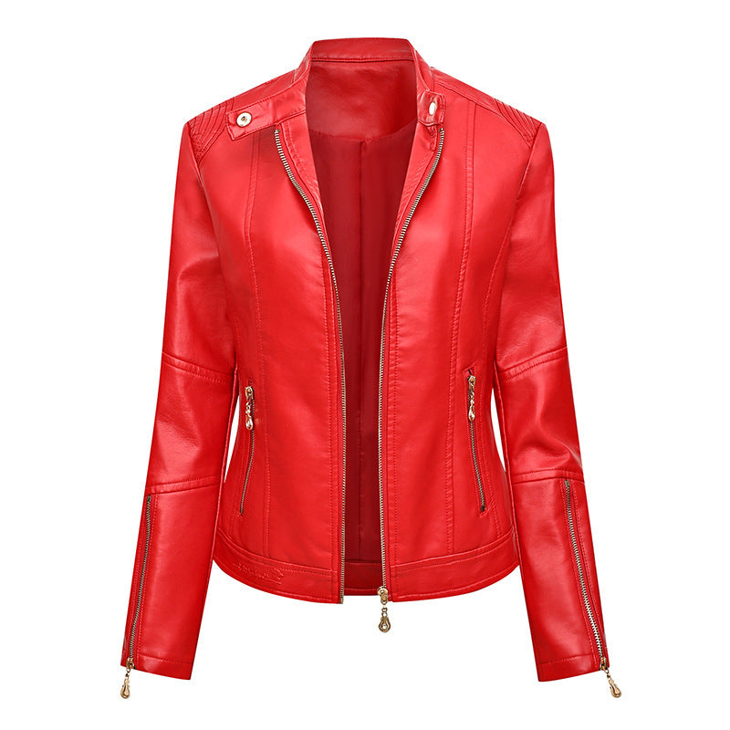 Damen Kunstlederjacke im Biker-Stil EB