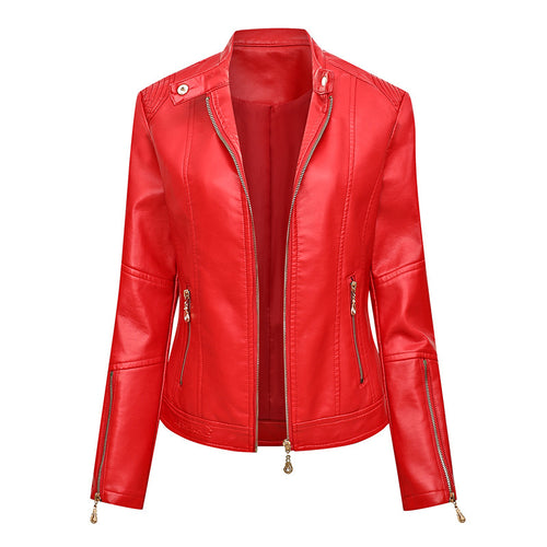 Damen Kunstlederjacke im Biker-Stil EB
