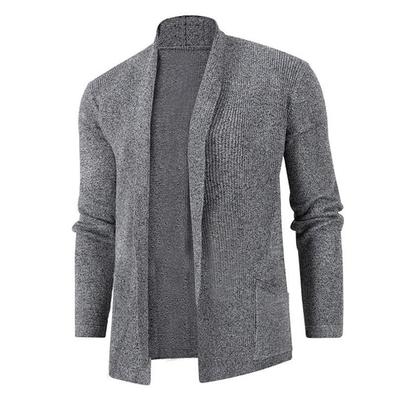 Damen Strickjacke mit modernem Schalkragen und seitlichen Taschen EB