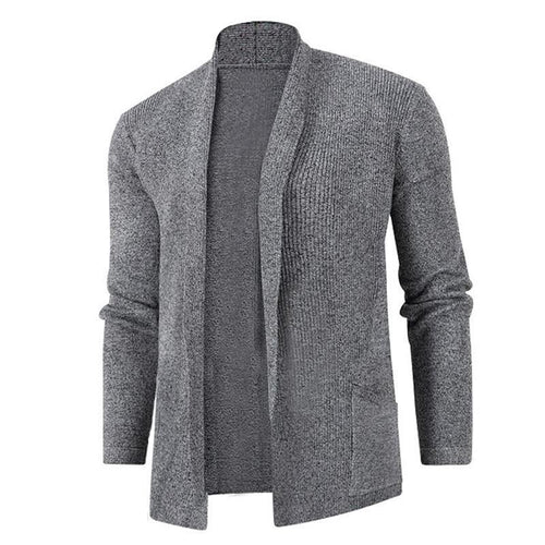Damen Strickjacke mit modernem Schalkragen und seitlichen Taschen EB