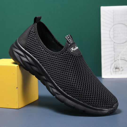 Damen Bequeme Slip-On Sneakers aus atmungsaktivem Mesh EB