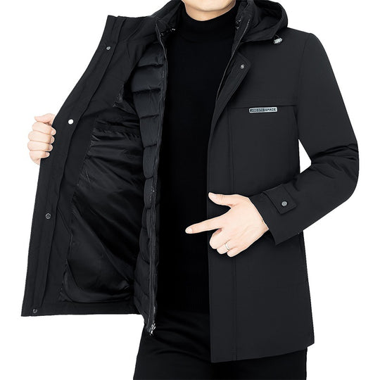 Herren Wasserabweisender Funktions-Mantel mit abnehmbarer Stepp-Innenjacke EB