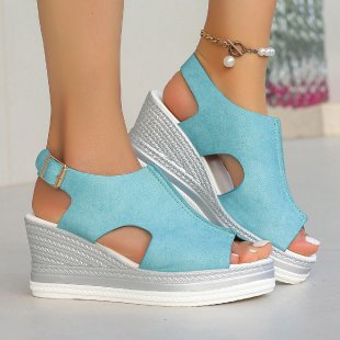 Damen Wedge-Pantoletten mit floralem Design und komfortablem Fußbett EB 1782111804