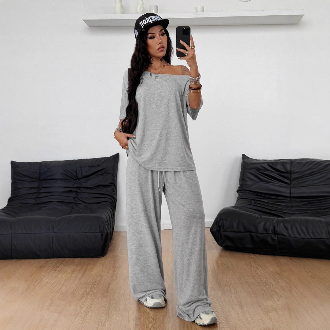 Damen lässiges Oberteil und Jogginghose Set EB