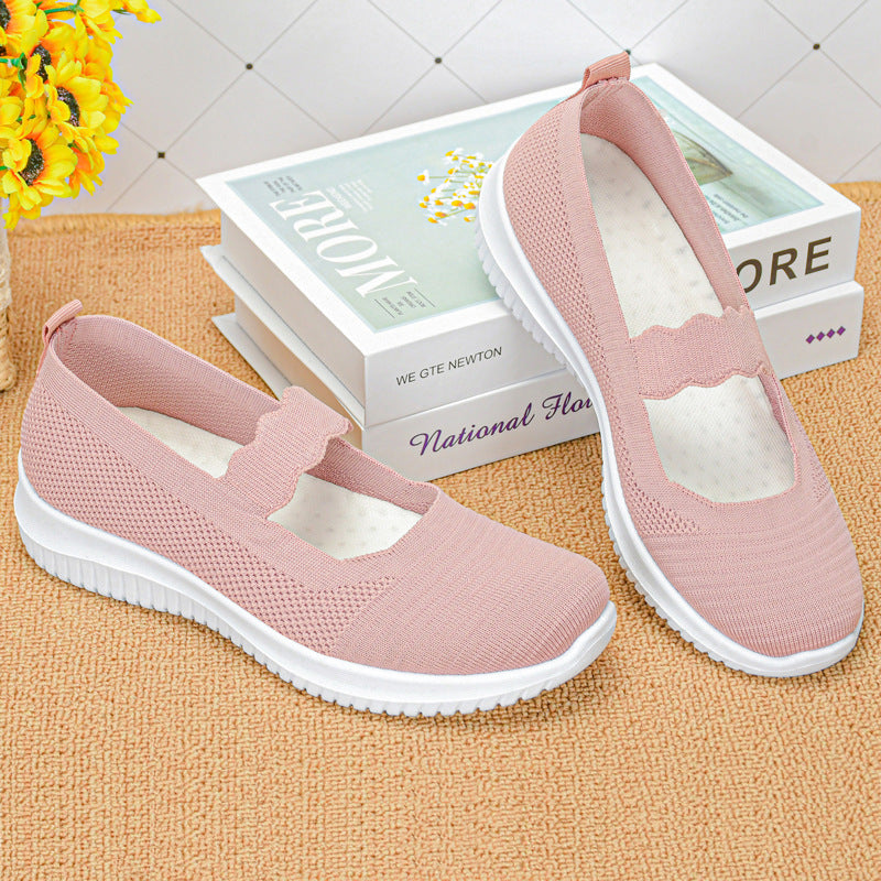 Damen Sportliche Slipper mit elastischem Bändchen EB