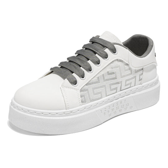 Damen Plateau Sneakers mit atmungsaktiver Oberflächenstruktur und robustem Sohlenprofil EB
