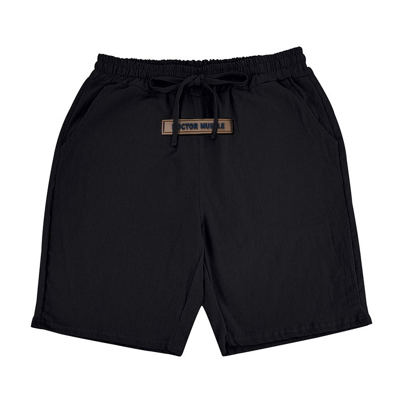 Herren lässige Strandshorts mit elastischem Bund und verstellbarem Kordelzug EB