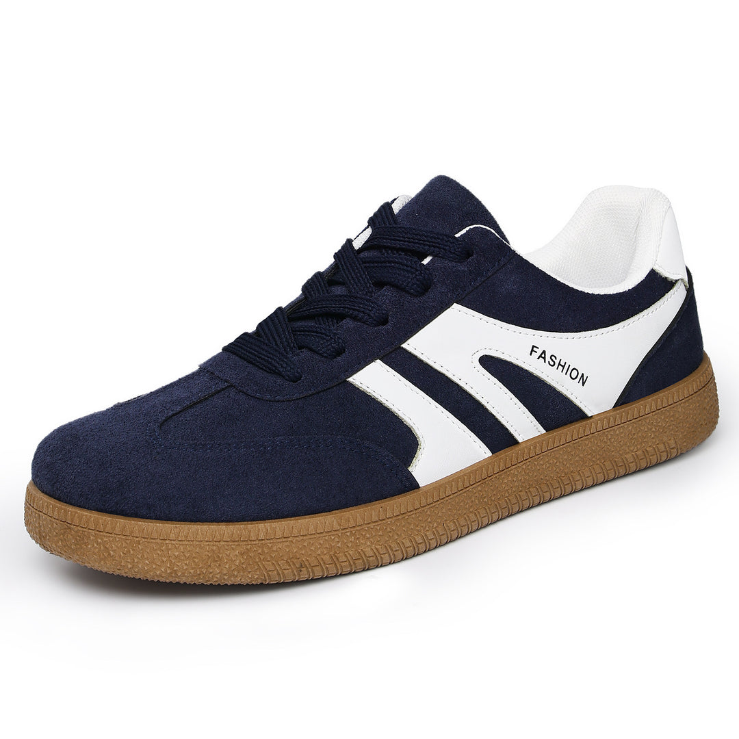 Herren nan retro Veloursleder Sneaker mit gepolstertem Fersenkragen und profilierter Gummilaufsohle EB