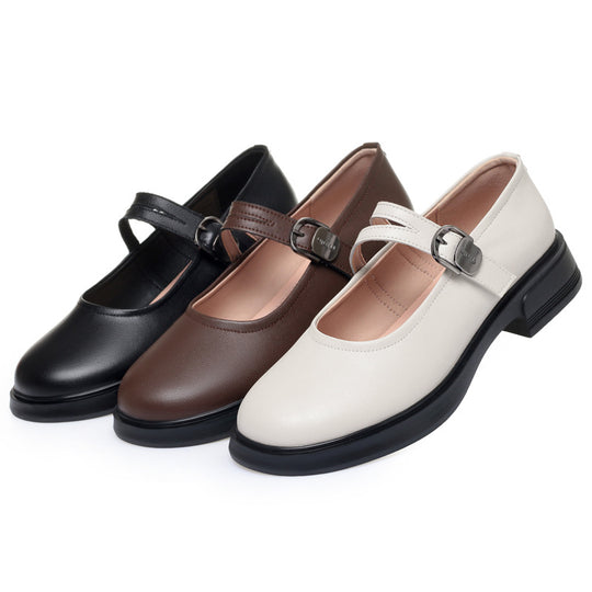 Damen Komfortable Ballerinas mit verstellbarem Riemen EB
