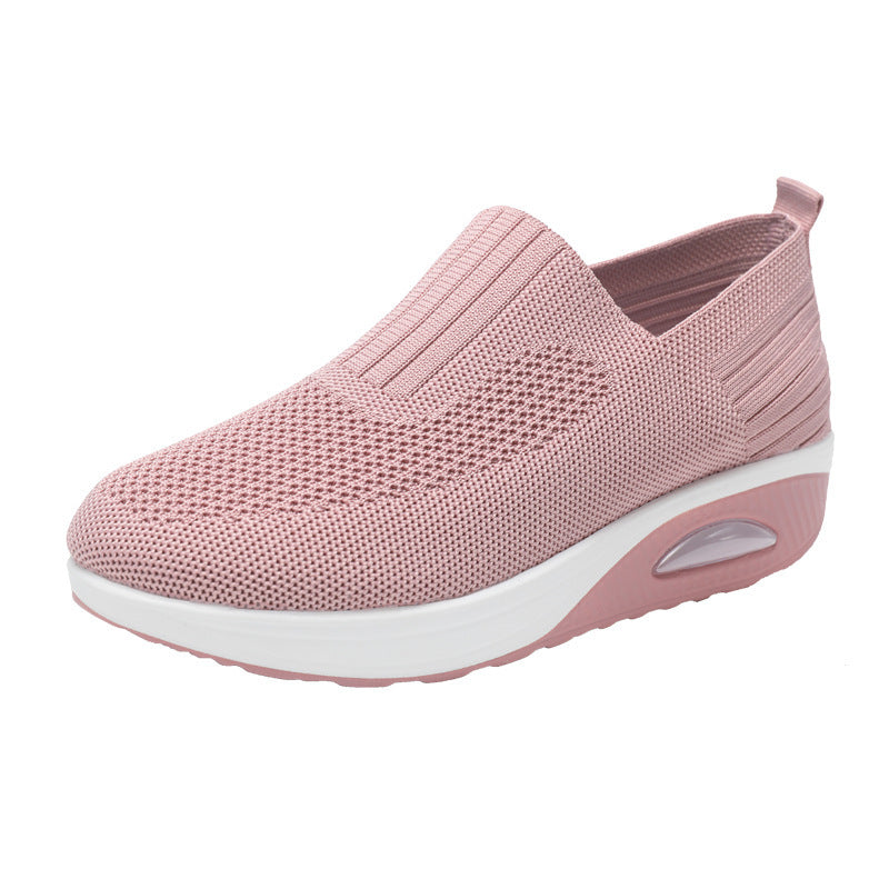 Damen leichtgewichtige Slip-On Sneakers mit atmungsaktiver Mesh-Oberfläche EB