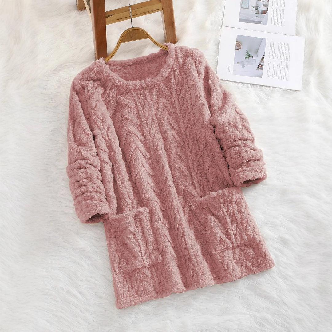 Damen Kuscheliges Sweatshirtkleid EB