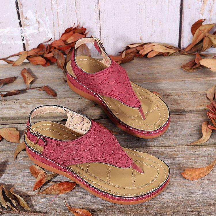Damen Bequeme und modische Zehentrenner-Sandalen EB