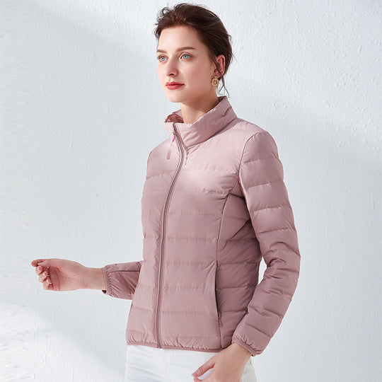Damen Isolierte Steppjacke mit hohem Kragen und elastischen Bündchen EB