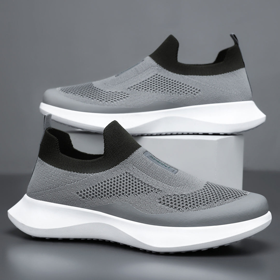 Damen nan leichter Strick-Slip-On Sneaker mit sockenähnlichem Schaft, elastischem Einstieg und ergonomischer Memory-Plateausohle EB