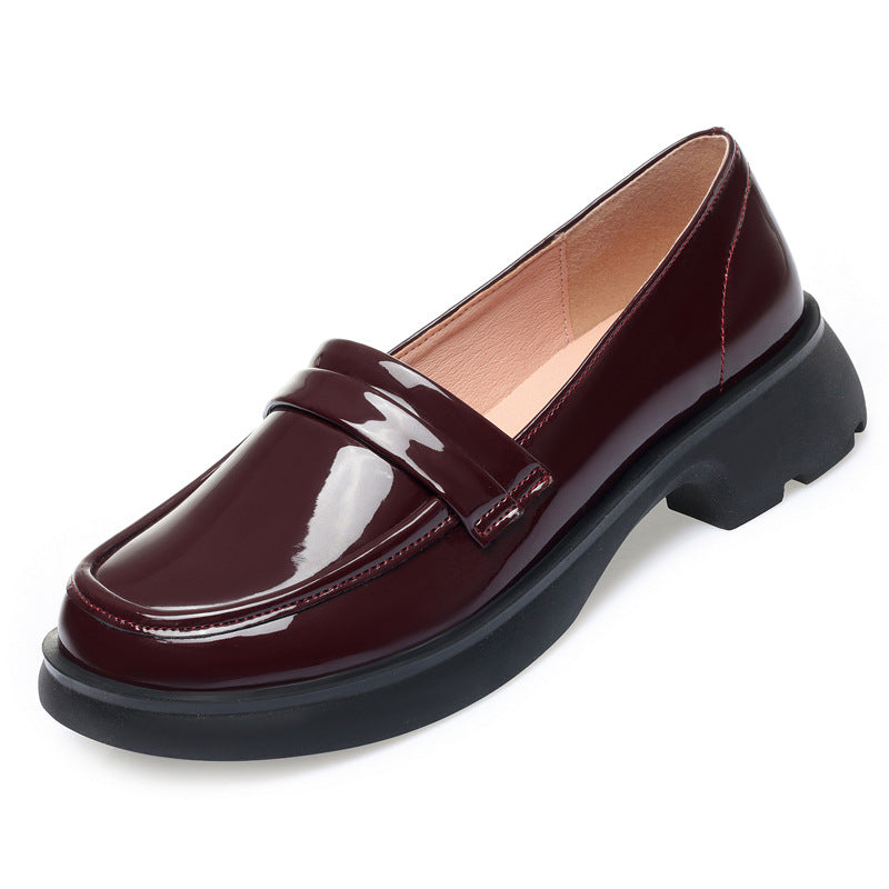 Damen Modische Slipper mit glänzender Oberfläche und blockiertem Absatz EB