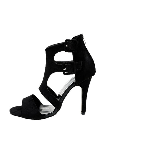 Damen High Heel Sandalen mit modischem Riemendesign und verstellbaren Schnallen EB