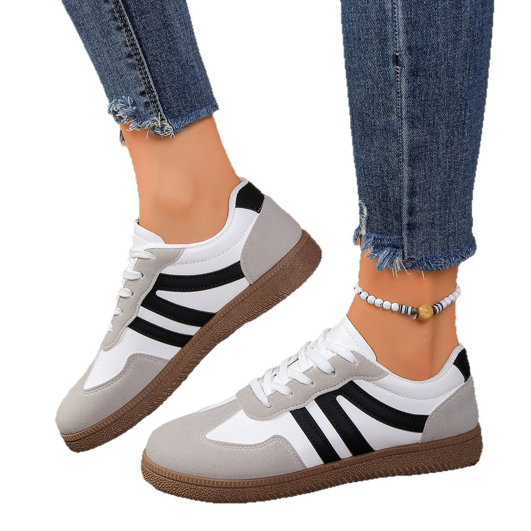 Damen sportliche Sneakers mit atmungsaktiver Oberflächenstruktur und rutschfester Laufsohle EB