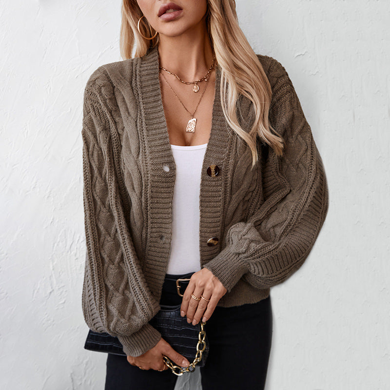 Damen Strickjacke mit dekorativem Zopfdesign und weich strukturiertem Material EB
