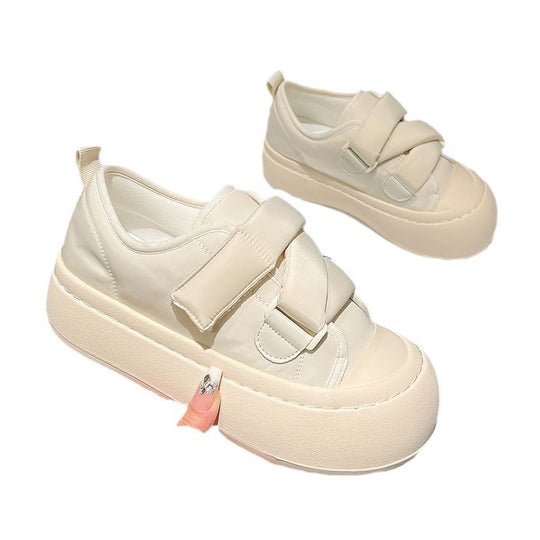 Damen Sneakers mit hohem Plateau und praktischem Klettverschluss EB