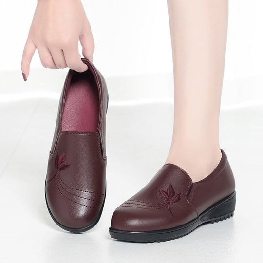 Damen Elegante Slip-On Schuhe mit floralem Design und rutschfester Sohle EB