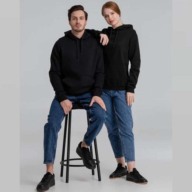 Unisex nan minimalistischer Heavyweight Kapuzenpullover aus French‑Terry mit verdeckter Kängurutasche und schmaler Silhouette EB