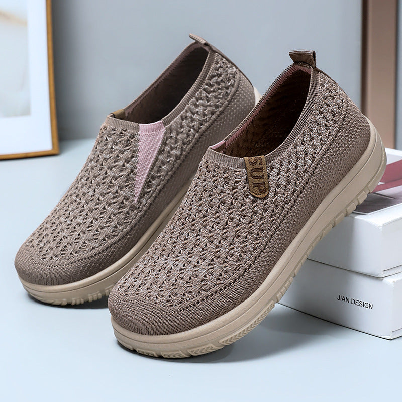 Damen Atmungsaktive Slip-On Freizeitschuhe mit elastischem Design EB