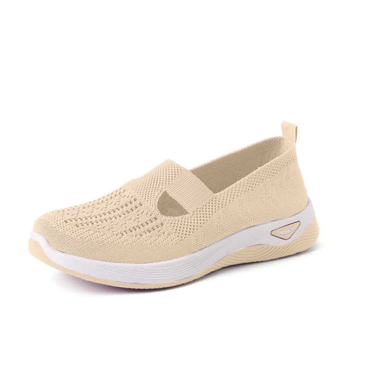 Damen Bequeme Slip-On Sneakers mit atmungsaktiver Netzstruktur EB