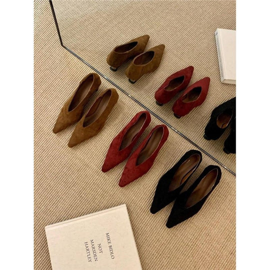 Damen spitze Ballerinas mit zartem Design EB