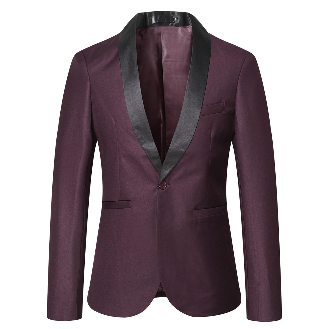 Herren eleganter Smoking-Blazer mit schickem Satinrevers EB