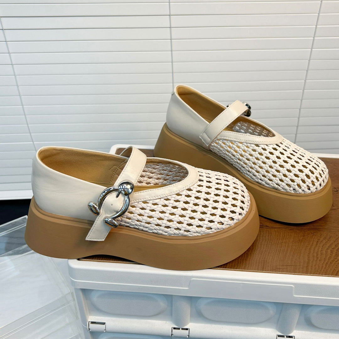 Damen Komfortable Plateau-Schuhe mit Netzdesign EB