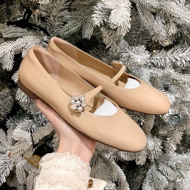 Damen Ballerinas mit eleganten Cut-Outs und modischem Dekor EB