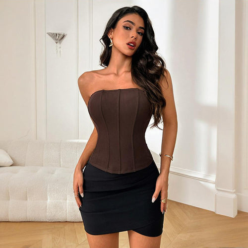 Damen Bustier-Oberteil mit figurformendem Design EB