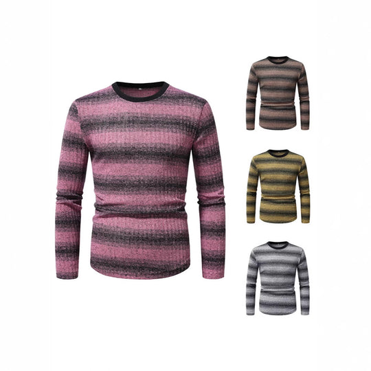 Herren Langarmshirt mit modernem Streifenmuster und komfortablem Schnitt EB