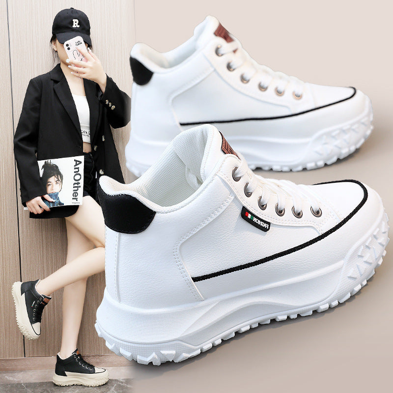 Damen Sportliche High-Top Sneakers mit rutschfester Gummisohle und hohem Tragekomfort EB