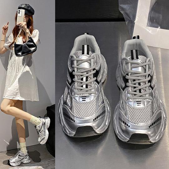 Damen Sportliche Sneakers im modernen Design mit stoßdämpfender Sohle EB