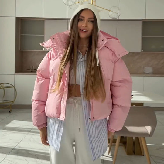 Damen wärmedämmende Steppjacke mit Kapuze EB
