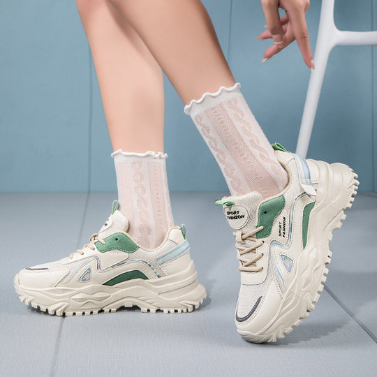Damen Sportliche Sneakers mit dickem Profil und atmungsaktivem Obermaterial EB