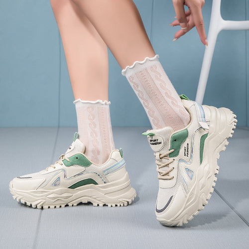 Damen Sportliche Sneakers mit dickem Profil und atmungsaktivem Obermaterial EB