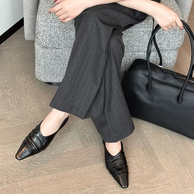 Damen elegante Mokassins mit raffinierten Falten und bequemer Passform EB