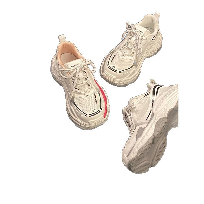 Damen sportliche Lauf Sneakers mit dickem Plateausohle EB
