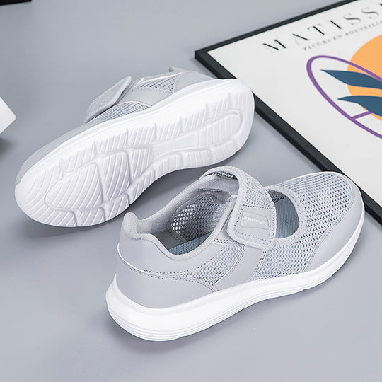Damen Sportliche Gesundheits-Sneaker mit atmungsaktivem Obermaterial und verstellbarem Klettverschluss EB