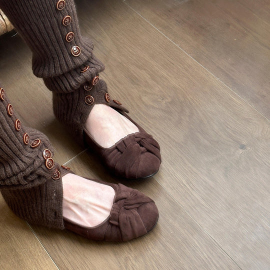 Damen Ballerinas mit weich gepolstertem Futter und eleganter Schleife EB