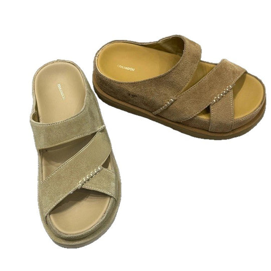 Damen Komfortable und stilvolle Sandalen mit geflochtenem Riemen EB