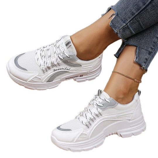 Damen Sportliche Sneakers mit atmungsaktivem Mesh-Obermaterial und komfortabler Dämpfung EB