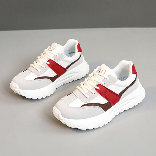 Damen Sportliche Chunky Sneakers mit dämpfendem Sohlenprofil und atmungsaktiver Mesh-Oberfläche EB