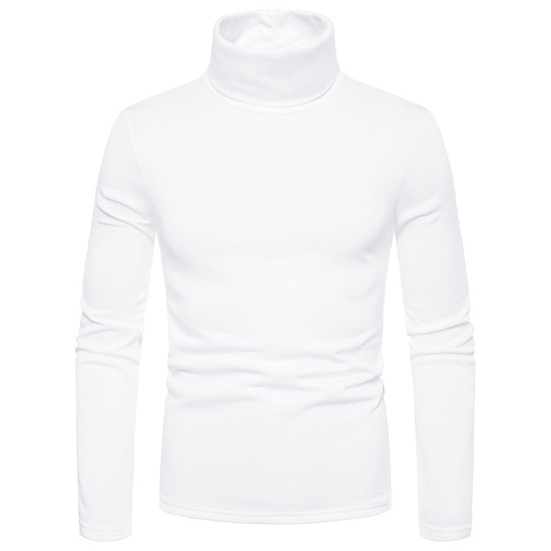Herren Rollkragenpullover aus weichem Baumwollmix mit körperbetontem Schnitt EB